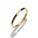 Pulseira Feminina de Letras em Aço Inoxidável