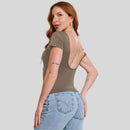 Kit 3 Blusas Femininas Costas Nuas