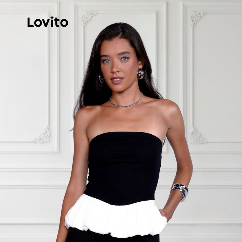 Top Feminino Bicolor Tomara que Caia