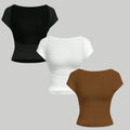 Kit 3 Blusas Femininas Costas Nuas