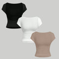 Kit 3 Blusas Femininas Costas Nuas