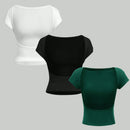 Kit 3 Blusas Femininas Costas Nuas