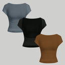 Kit 3 Blusas Femininas Costas Nuas