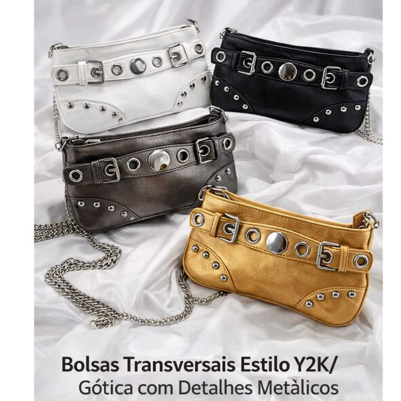 Bolsa Transversal Y2K com Corrente