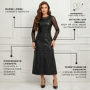 Conjunto Feminino Body Tule e Vestido Longuete