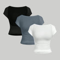 Kit 3 Blusas Femininas Costas Nuas