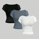 Kit 3 Blusas Femininas Costas Nuas