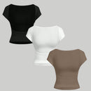 Kit 3 Blusas Femininas Costas Nuas