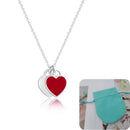 Conjunto Colar e Pulseira Coração Azul