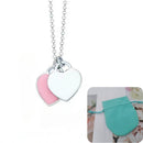 Conjunto Colar e Pulseira Coração Azul