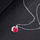 Conjunto Colar e Pulseira Coração Azul