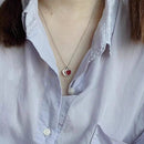 Conjunto Colar e Pulseira Coração Azul