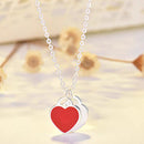 Conjunto Colar e Pulseira Coração Azul