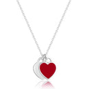 Conjunto Colar e Pulseira Coração Azul