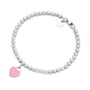 Conjunto Colar e Pulseira Coração Azul