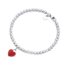 Conjunto Colar e Pulseira Coração Azul