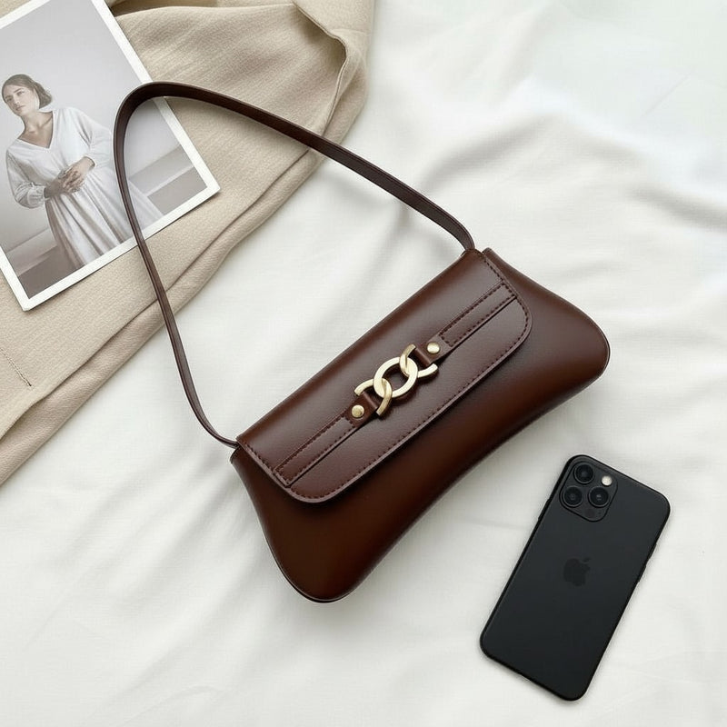 Bolsa Baguete Feminina Café