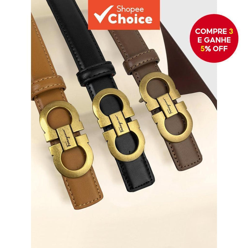 Cinto Feminino Retrô com Fivela