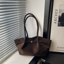 Bolsa de Ombro Feminina em Camurça Vintage