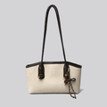 Bolsa de Ombro Feminina Retrô Texturizada