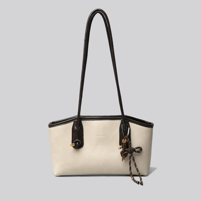 Bolsa de Ombro Feminina Retrô Texturizada