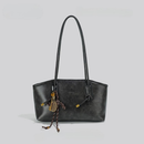 Bolsa de Ombro Feminina Retrô Texturizada